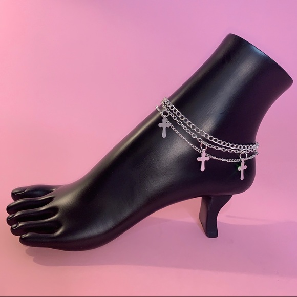 Bougie University Jewelry - Ostara Diamante Silver Anklet - BOUTIQUE